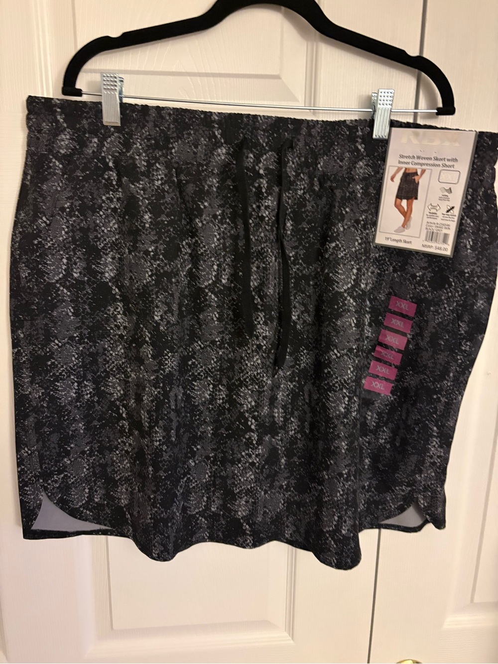 RBX Women’s Black & Gray Patterned Skort Size XXL -New-